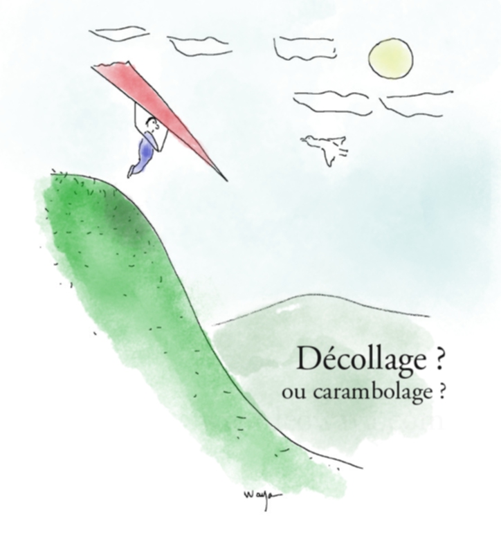 Décollage ou carambolage par Léo Waya